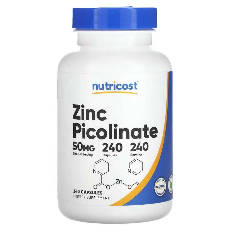 Zinc Supplement 50Mg - Pikolinian cynku 50 mg 240 tabletek