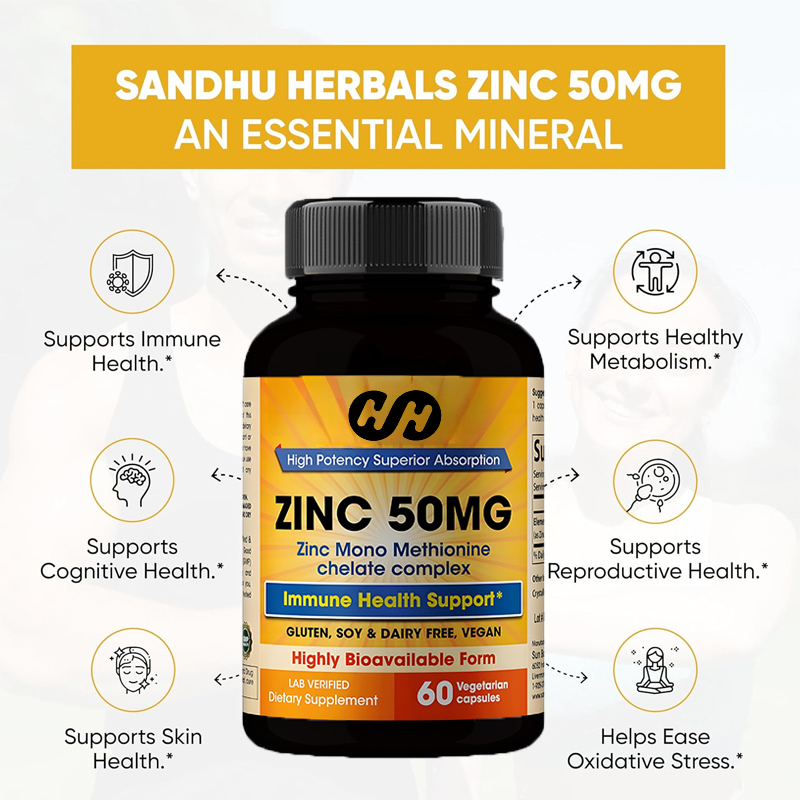 Zinc Supplement 50Mg - Suplement cynku 50mg, 60 kapsułek, kapsułki