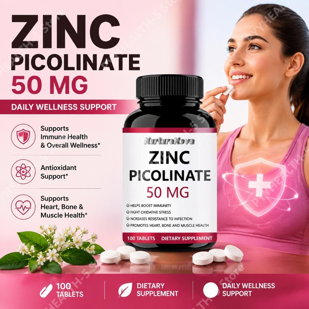 Zinc Supplement 50Mg - Tabletki Pikolinianu Cynku do wspomagania działania