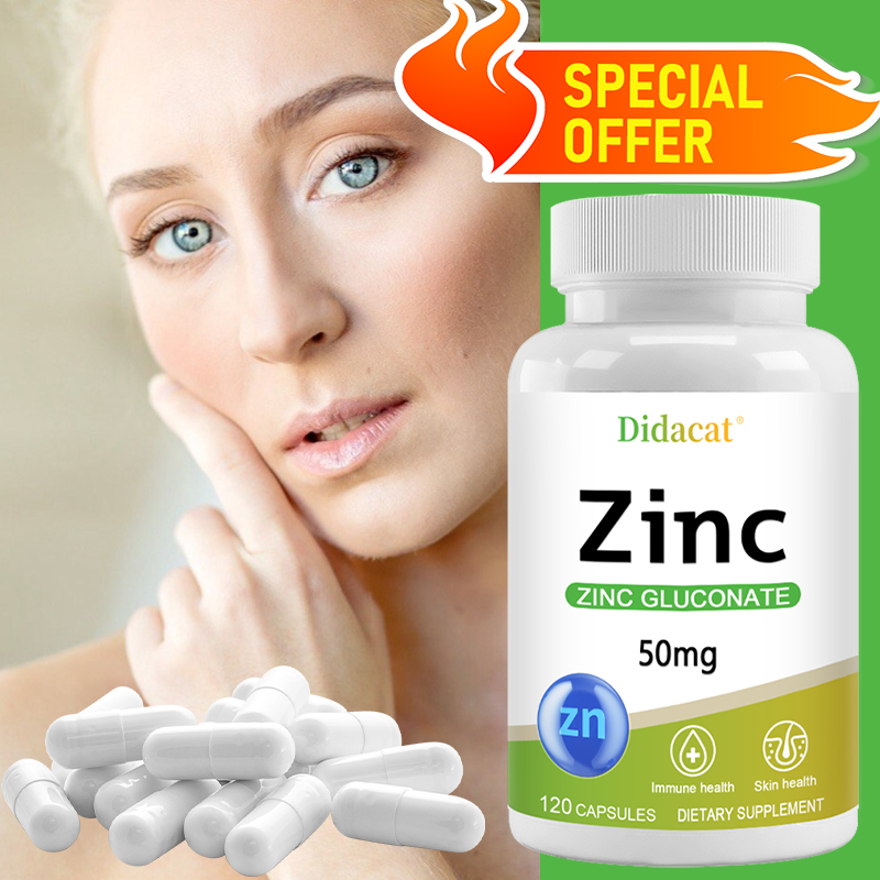 Zinc Supplement 50Mg - Kapsułki Glukonatu Cynku 50MG, Niezbędny Suplement