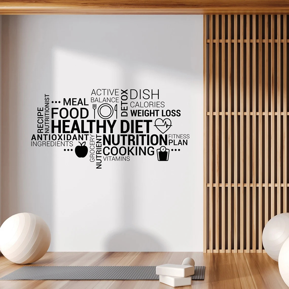 Nutrition For Health Fitness & Sport Melvin Williams - Inspirujące zdrowe odżywianie Winylowa naklejka ścienna